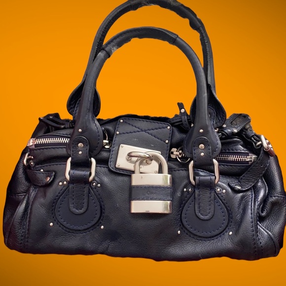 Chloe Handbags - Navy and silver Chloe Paddington